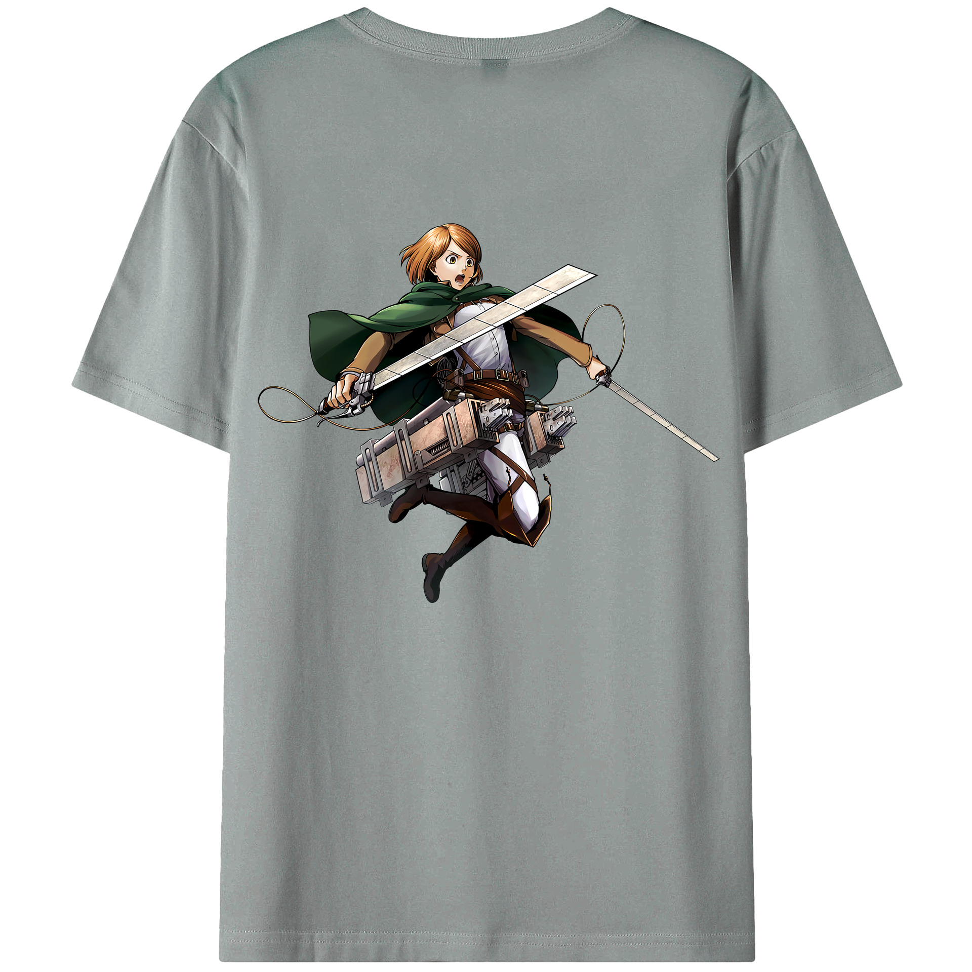 （画像用） 進撃の巨人 ペトラ·ラル Attack on Titan Petra Rall 綿100％ メンズ半袖Tシャツ（バックプリント） 通気性